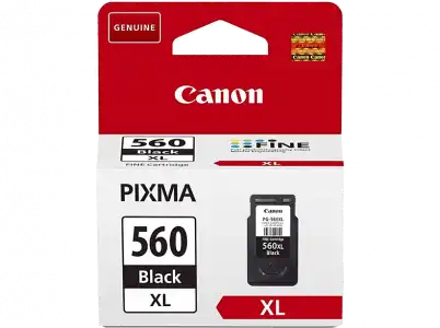 Cartucho de tinta - Canon PG-560XL 3712C001, Hasta 400 hojas, Tamaño XL, Negro