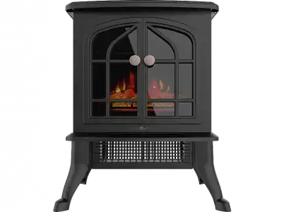 Chimenea eléctrica - Cecotec ReadyWarm 2000 Flames, W, 2 niveles, Termostato ajustable, Control de llamas, Black