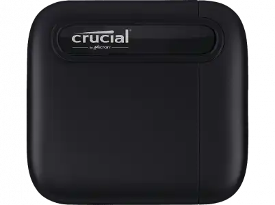 Disco duro SSD externo 2 TB - Crucial X6, USB 3.2 Gen 2, Velocidad lectura 540 MB/s, Negro