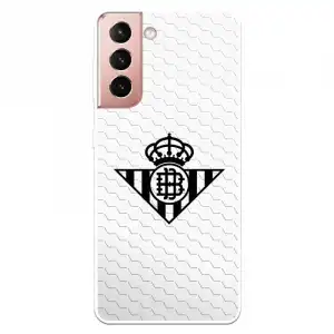 Funda Escudo Negro Fondo Red Licencia Oficial Real Betis Balompié para Samsung Galaxy S21