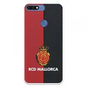 Funda Para Huawei Y7 2018 Del Mallorca Rcd Mallorca Diagonales Transparente - Licencia Oficial Rcd Mallorca