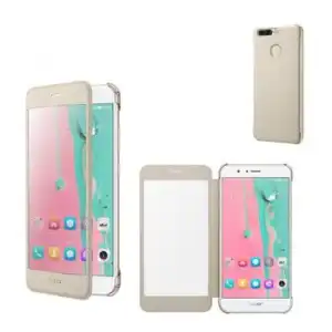 Funda Smart Cover View Flip Case Oro Oro Original Huawei Para Honor 8 Pro