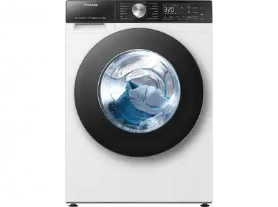 Lavadora carga frontal - Hisense WF5S1245BW, 10.5 kg, 1400 rpm, Autodosificación, WiFi, Blanco