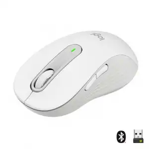 Logitech - Ratón óptico Inalámbrico Signature M650 Grande Blanco