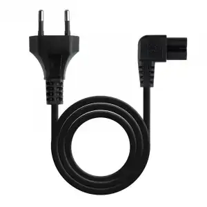 Nanocable Cable de Alimentación Acodado CEE7Macho a C7 Hembra Negro 1.8m