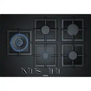 Siemens Mesa Gas Vidrio 75cm Negro Flor Plan - Ep7a6sb20