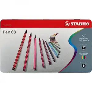 STABILO Pen 68 Caja Metálica de 50 Rotuladores