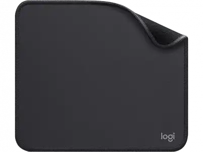 Alfombrilla ratón - Logitech Mouse Pad Studio Series, Base de goma antideslizante, Material resistente, Negro