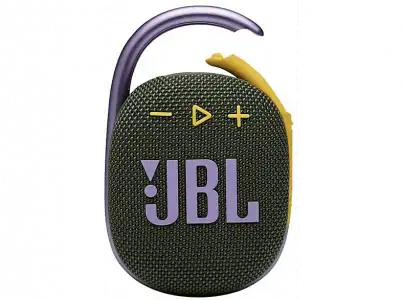 Altavoz inalámbrico - JBL Clip 4, 5 W, 10 horas, Bluetooth 5.1, IP67, Clip&Play, Verde