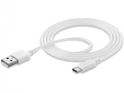 Cable USB - Cellular Line , USB, Blanco, TIPOA-C, USBDATACUSBA-CW