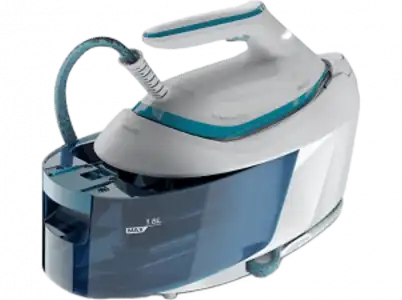 Centro de planchado - Philips PSG6022/20, 2400 W, Depósito 1,8 L, 6.5 bares, SteamGlide Plus, Blanco/Azul