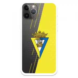 Funda Licencia Oficial Cádiz CF Fondo Amarillo y Transparente para iPhone 11 Pro