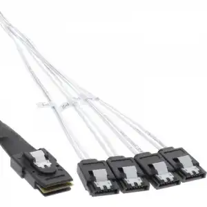 InLine Cable Interno Mini-SAS SFF8087 a 4xSATA 50cm