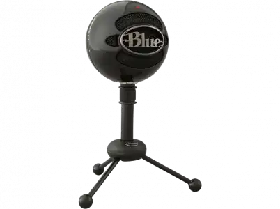 Micrófono - Blue Snowball Gloss Black, USB, Para PC, Mac y PS4, Negro