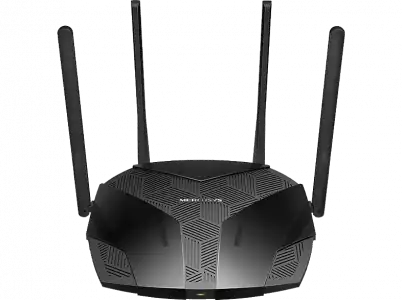 Router WiFi - Mercusys MR80X AX3000, Wi-Fi 6, Doble Banda, 3 Gbit/s, WPA3, MU-MIMO y OFDMA, Negro