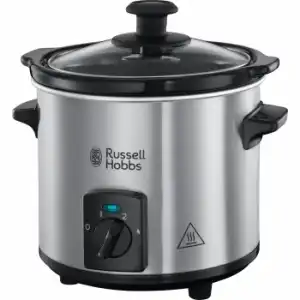 Russell Hobbs - Olla De Cocción Lenta Compact Home 145W, Capacidad Compacta 2l Acero Inox