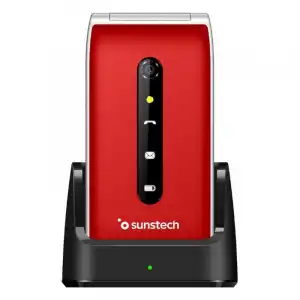 Sunstech CELT18 Teléfono para Mayores Rojo Libre