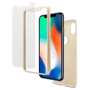 Unotec Pack Full Protect Dorado para iPhone X/XS