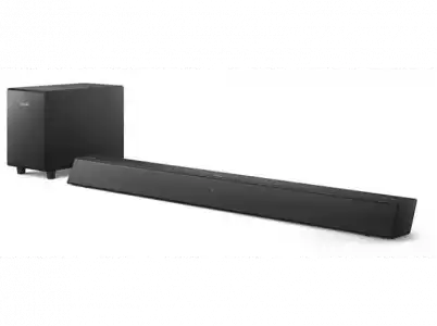 Barra de sonido - Philips TAB5305/12, Con subwoofer, 70 W, 2.1 canales, Bluetooth, HDMI ARC, Negro