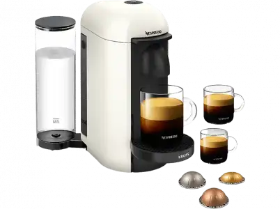 Cafetera de cápsulas - Nespresso® Krups Vertuo Plus XN9031, 1260 W, 1.2 L, 1 taza, Cápsulas monodosis, Apagado automático, Blanco