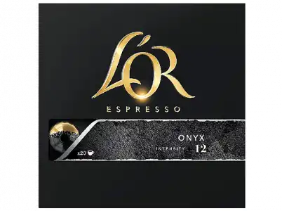 Cápsulas de café - L'OR Espresso Onyx 20, 20 cápsulas, Compatibles con Nespresso