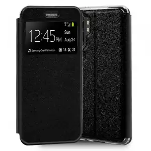 Cool Funda Flip Cover Liso Negro para Xiaomi Mi Note 10