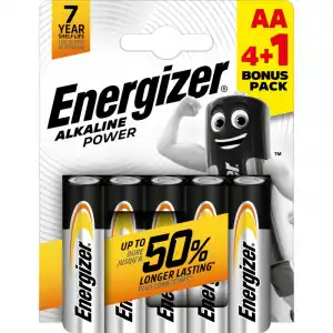 Energizer Alkaline Power Pilas Alcalinas AA LR6 5 Unidades