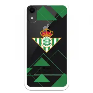 Funda Licencia Oficial Real Betis Balompié Escudo Fondo Transparente para iPhone XR