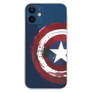 Funda Oficial de Marvel Capitán América Escudo Transparente para iPhone 12 Mini