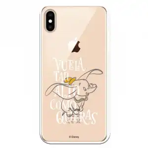 Funda Oficial Disney Dumbo Vuela Tan Alto Clear para iPhone XS Max