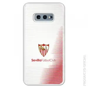 Funda Oficial Sevilla Rayas Blancas Y Rojas Sobre Fondo Gris Para Samsung Galaxy S10e