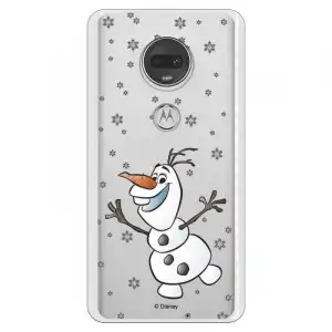 Funda Para Motorola Moto G7 Oficial De Disney Olaf Transparente - Frozen