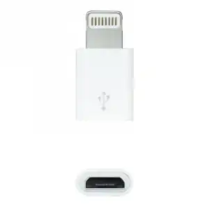 Nanocable Adaptador Lightning a Micro USB Blanco