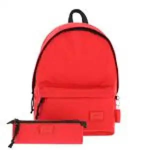 Pack mochila + estuche Totto Kalex rojo