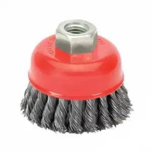 Wolfpack Cepillo Tipo Taza con Alambre de Acero Trenzado M14 100mm