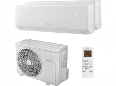 Aire acondicionado - Daitsu Liberty DSM-912KDB, Split 2x 1, 2.149 fg/h + 2.751 fg/h, Bomba de calor, Blanco