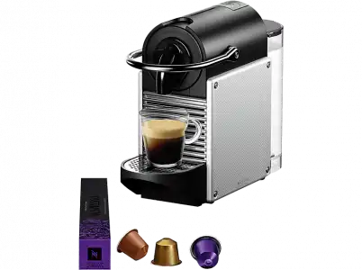 Cafetera de cápsulas - Nespresso De'Longhi EN124.S PIXIE REFRESH, 19 bar, 0.7 l, 1260 W, Plata