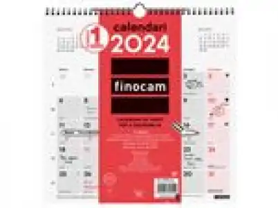 Calendario de pared 2024 Finocam 30x30 Neutro con espacio para anotaciones catalán