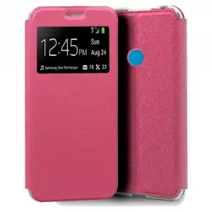 Cool Funda Flip Cover Liso Rosa para Realme C3/Realme 6i