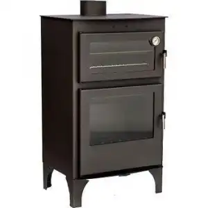 Estufa De Leña Joima Modelo Mulhacén Con Patas 12 Kw Gris
