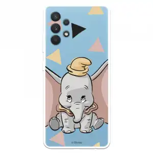 Funda Oficial de Disney Dumbo Silueta Transparente para Samsung Galaxy A32 4G