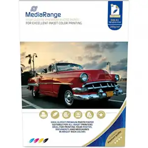 MediaRange MRINK109 Papel Fotográfico A3 200gr Alto Brillo Blanco 50 Hojas