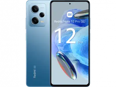 Móvil - Xiaomi Redmi Note 12 Pro 5G, Azul, 128 GB, 8 GB RAM, 6.67" AMOLED FHD+ 120Hz, MediaTek Dimensity 1080 2,6 Ghz, 5000 mAh, Android