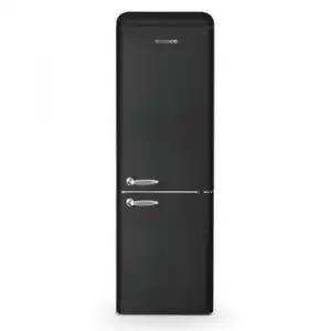 Schneider Scb300vb Frigorífico Combi Con Ventilador 300l Vintage Negro Mate