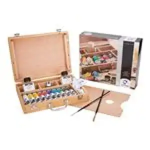 Set Talens pinturas al óleo 10 colores de 10 ml + accesorios