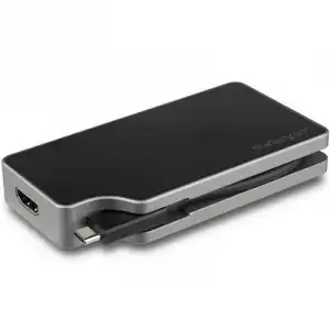 Startech Adaptador de Vídeo USB-C Multipuertos 4 en 1 Negro/Gris