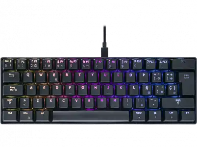 Teclado gaming - ISY IGK 5000-BK-ES, Cable 1.8 m, Mini, Retroiluminación, Negro