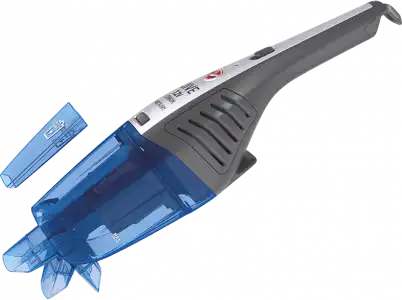 Aspirador de mano - Hoover JIVE, Sólidos y Líquidos, Sin Cable, 10min, Batería Litio 7.2V, Filtro Lavable, 0.3L, Carga Rápida 90min, Gris/Azul