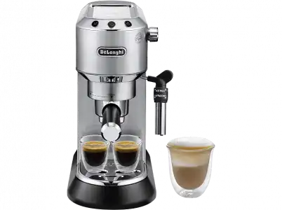 Cafetera express - De'Longhi Dedica EC685.M, Thermoblock, Espresso manual, Función 2 tazas, 1300 W, 15 bar, Metalizado