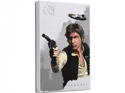 Disco duro externo - Seagate Firecuda Star Wars Han Solo, 2 TB, USB, Gris